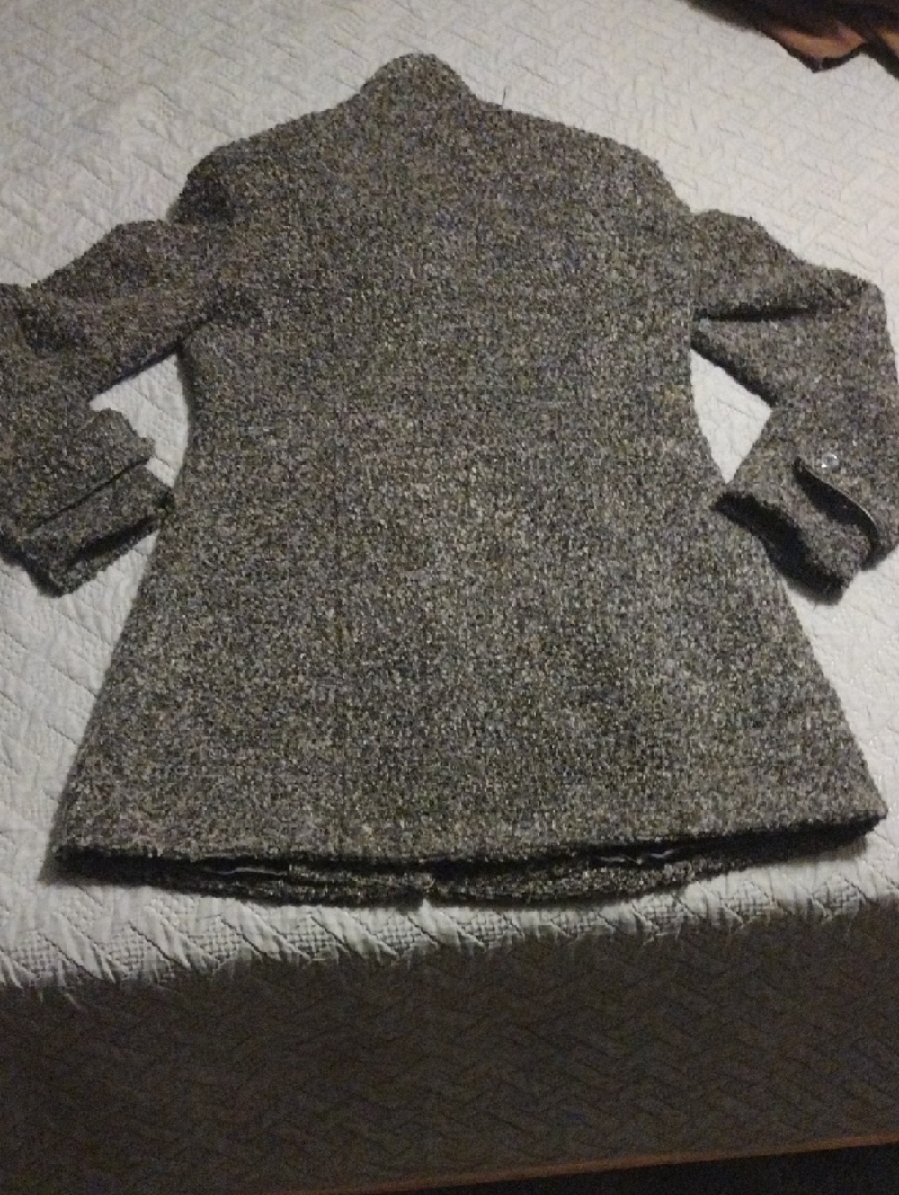 Steve Madden Gray Tweed Double-Breasted Peacoat - Picture 9 of 14